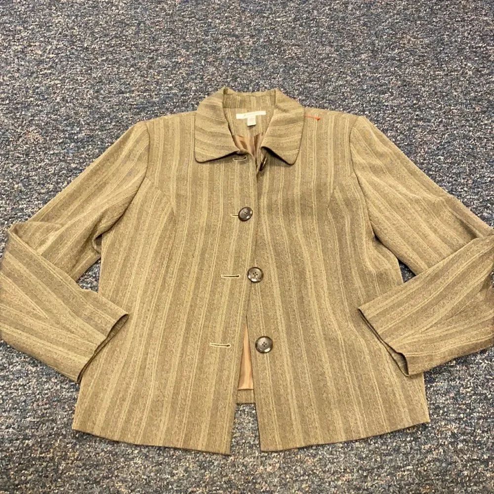 JM Collection Gray Stripped Blazer sz. 14
